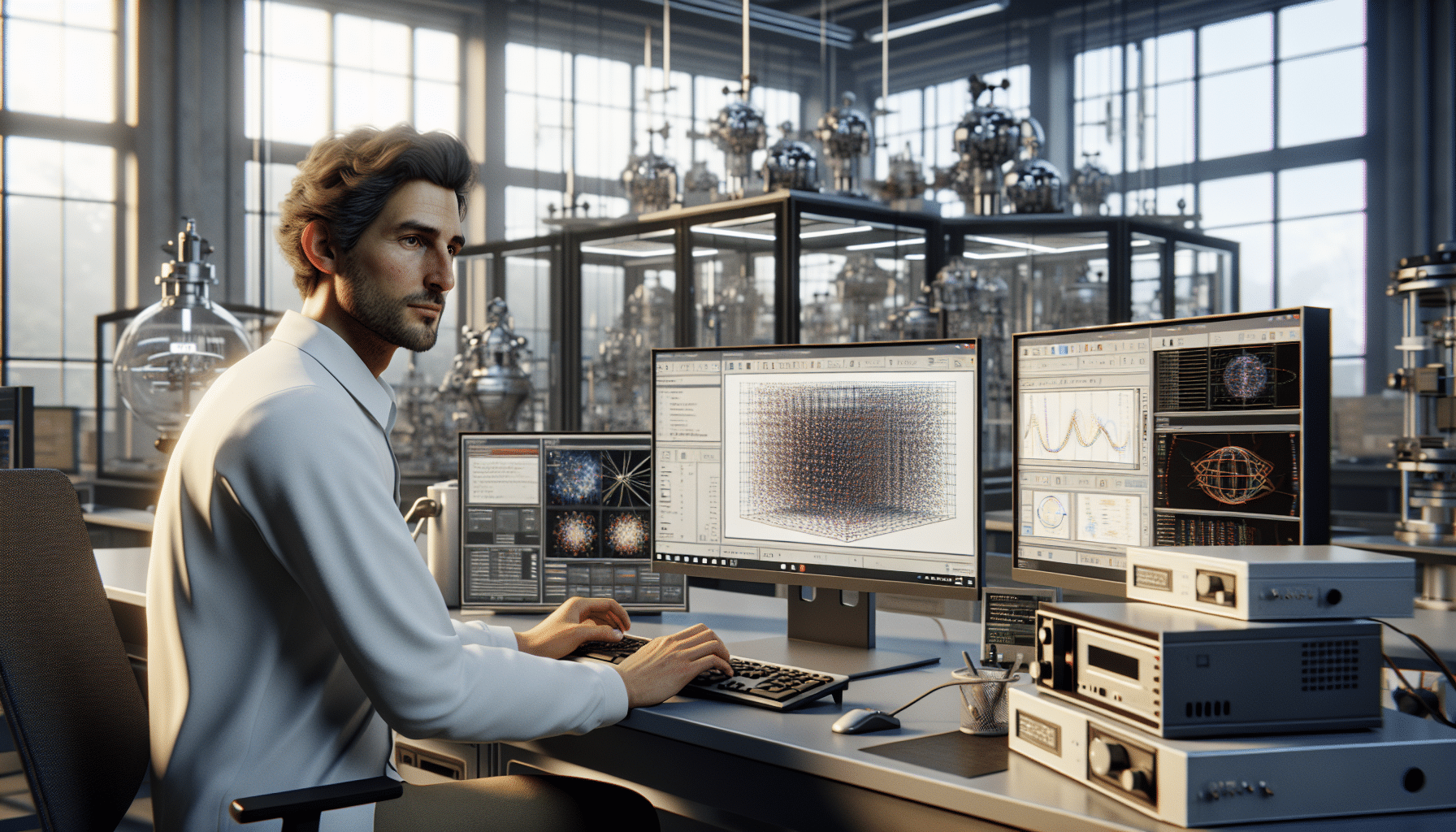 KI in der Physik: Wissenschaftler im modernen Labor