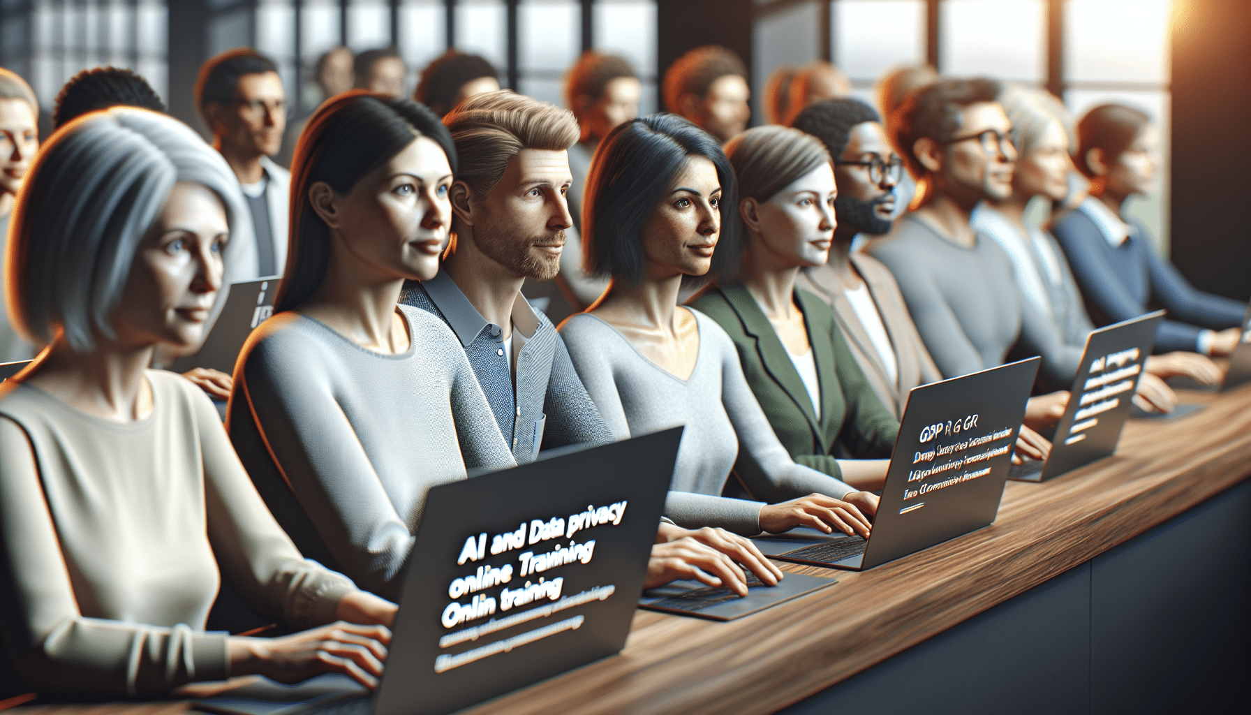 Gruppe bei KI und Datenschutz Schulung online
