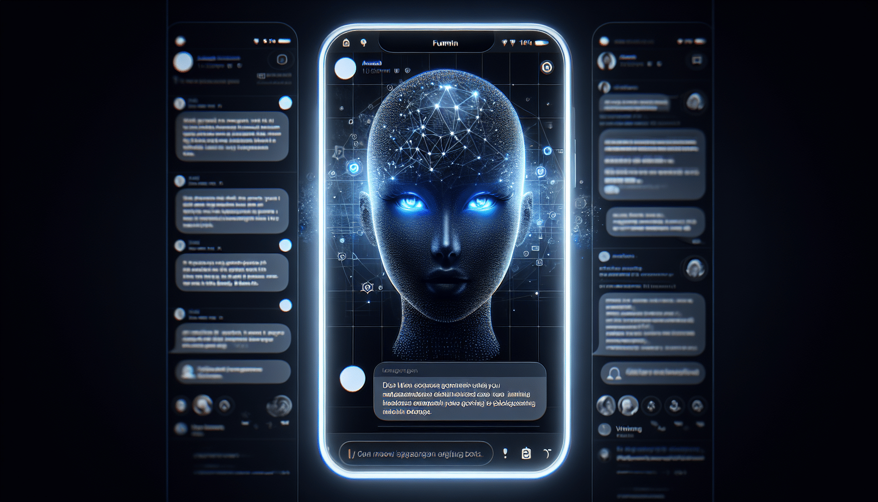 Futuristischer KI Grok Chatbot auf X-Plattform