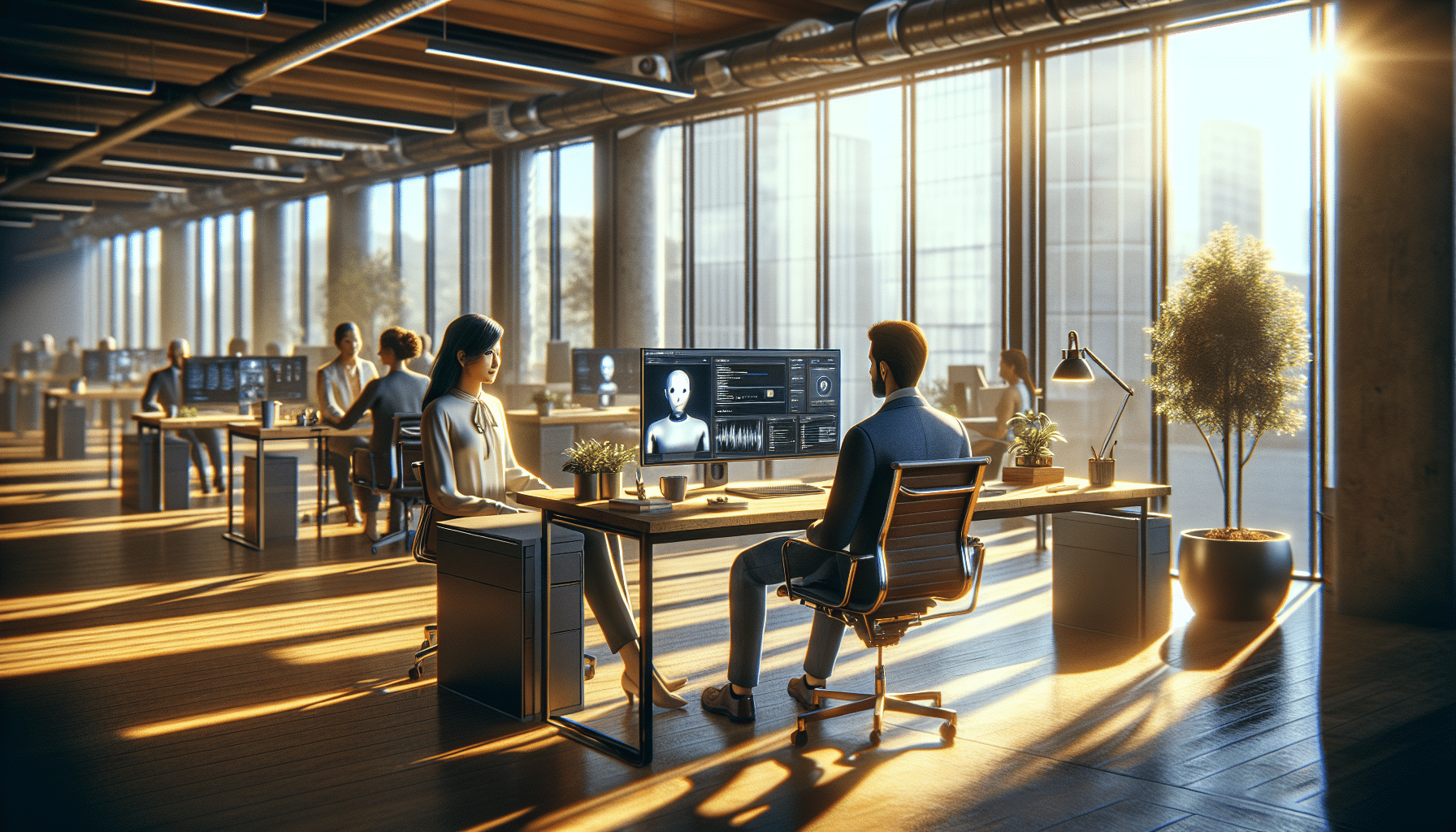 HR-Spezialist am Computer mit KI-Software