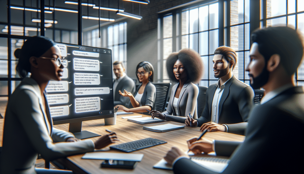 Diskussion über KI-Prompting-Techniken im Büroumfeld