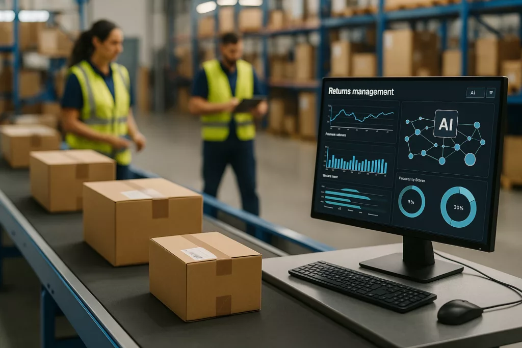 KI-gestütztes Retourenmanagement im Logistikzentrum