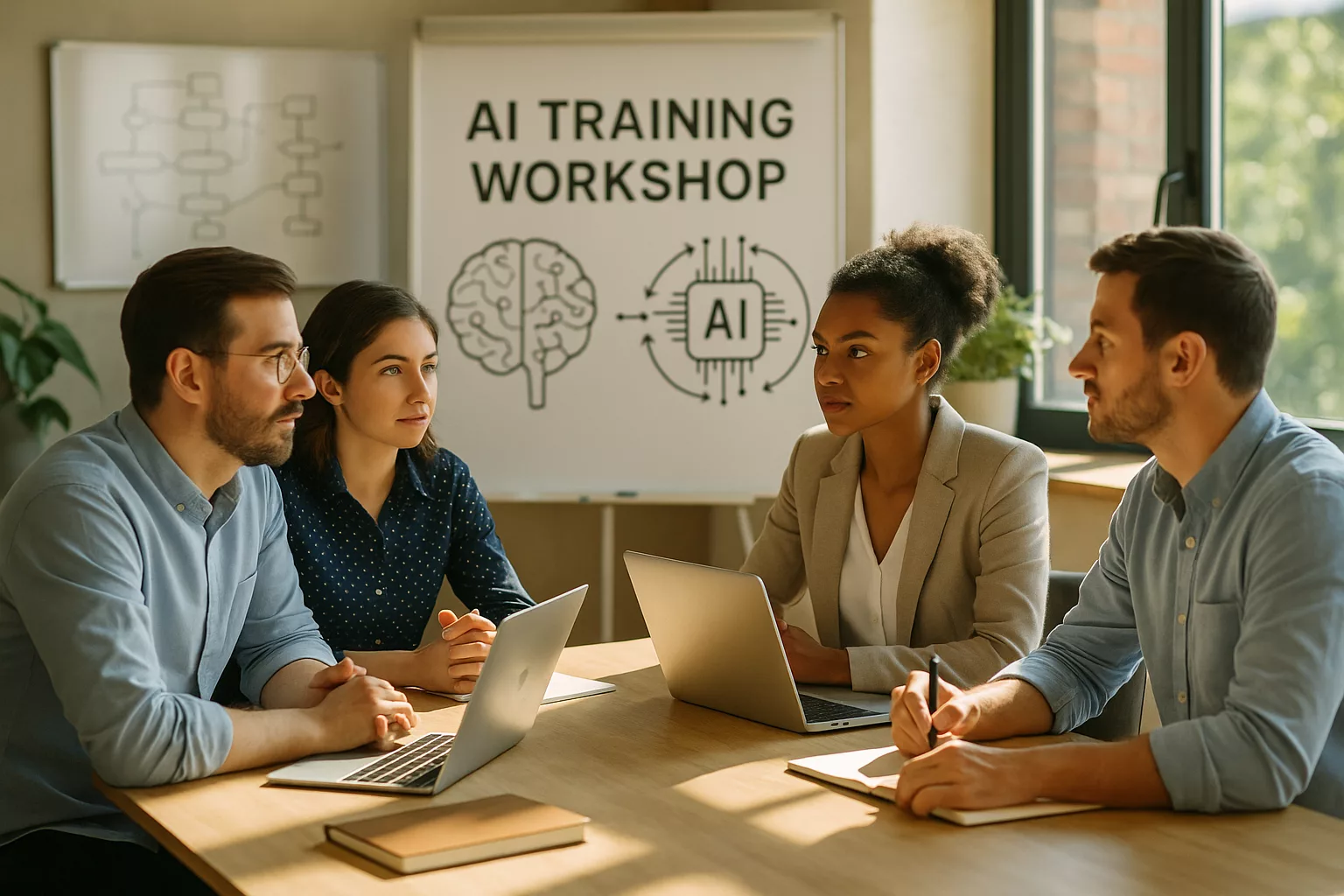 Geförderte KI-Weiterbildung für Langdock im Büro