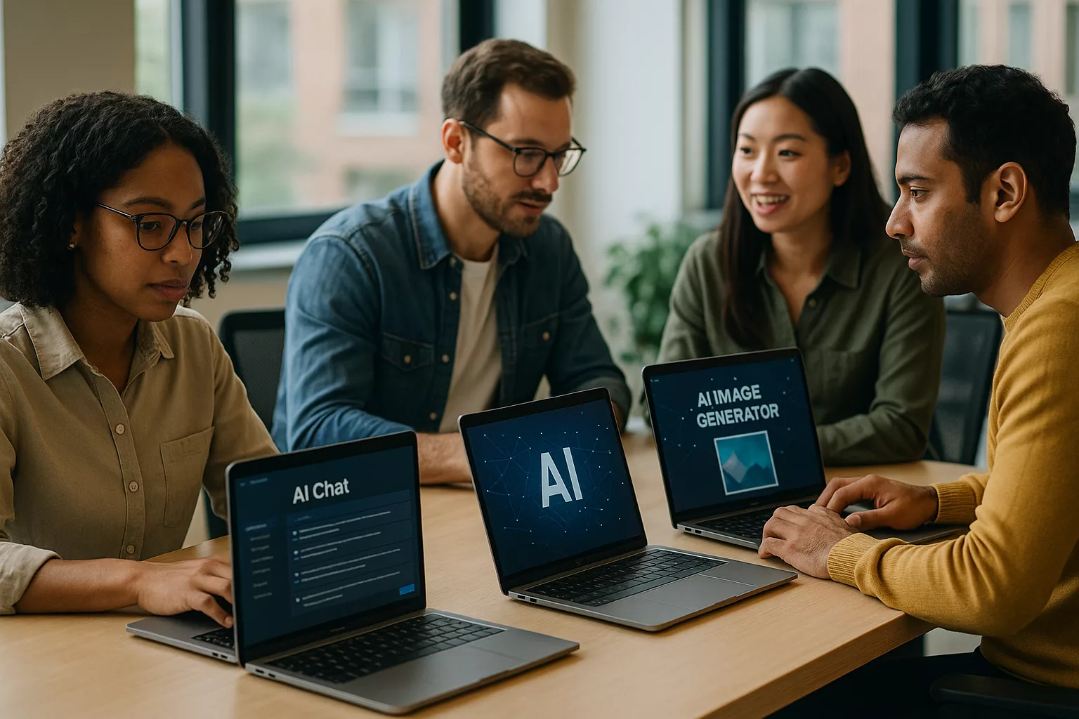 Mitarbeitende nutzen persönliche KI-Tools im Büro